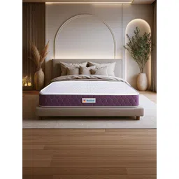 Sleepwell Purple & White Quilted Orthopedic Single Size Mattress-picture-25