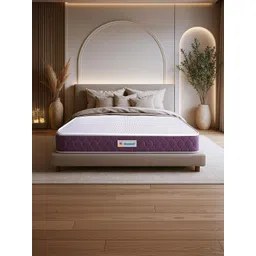 Sleepwell Purple & White Quilted Orthopedic Single Size Mattress-picture-28
