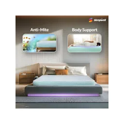 Sleepwell White Quilted Europedic Pro Grid Queen Size Mattress image 5