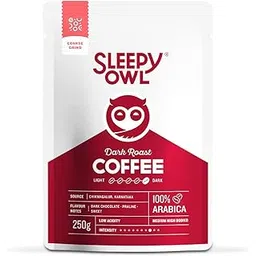 Sleepy Owl Dark Roast Ground Coffee for French Press | 100% Arabica | Coarse Grind Coffee | Also Suitable for Cold Brew Coffee | 250g | Directly Sourced From Chikmagalur-picture-31