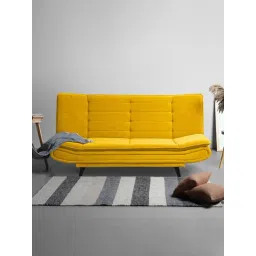 Sleepyhead Sunshine Yellow Fabric Foldable 3 Seater Sofa Cum Bed-picture-35