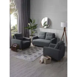 Sleepyhead Yolo Sesame Grey Fabric 2+1+1 Seater Sofa Set-picture-36