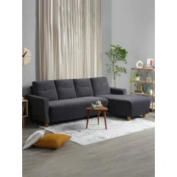 Sleepyhead Yolo Sesame Grey Fabric 3 Seater RHS L Shape Sofa Set-picture-46