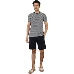 Men Half Sleeve Regular Fit Solid Pattern Pure Cotton Round Neck Garment Kit (Size: 2XL)-AHQB00035-X4 Multi-Colour-image-44