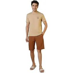 Men Half Sleeve Regular Fit Solid Pattern Pure Cotton Round Neck Garment Kit (Size: XL)-AHQB00032-X3 Multi-Colour-image-42