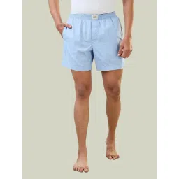 SleepZ by Raymond Blue Cotton Regular Fit Boxers-picture-22