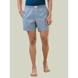 SleepZ by Raymond Blue Cotton Regular Fit Printed Boxers-picture-18
