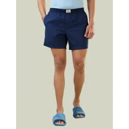 SleepZ by Raymond Blue Cotton Regular Fit Printed Boxers-picture-19