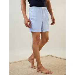 SleepZ by Raymond Blue Cotton Regular Fit Printed Boxers-picture-23