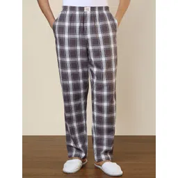 SleepZ by Raymond Checked Pure Cotton Straight-Leg Lounge Pant-picture-31