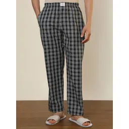 SleepZ by Raymond Checked Pure Cotton Straight-Leg Lounge Pant-picture-40