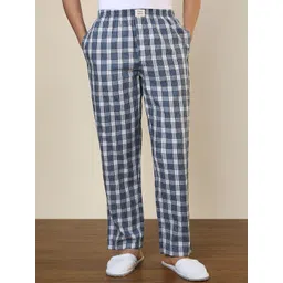 SleepZ by Raymond Checked Pure Cotton Straight-Leg Lounge Pant-picture-30