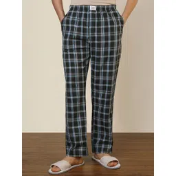 SleepZ by Raymond Checked Pure Cotton Straight-Leg Lounge Pant-picture-16