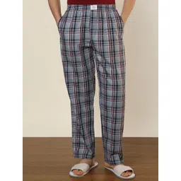SleepZ by Raymond Checked Pure Cotton Straight-Leg Lounge Pant-picture-41