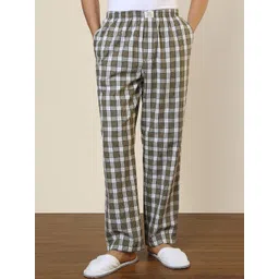 SleepZ by Raymond Checked Pure Cotton Straight-Leg Lounge Pant-picture-22