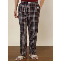 SleepZ by Raymond Checked Pure Cotton Straight-Leg Lounge Pant-picture-18