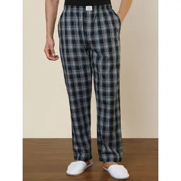 SleepZ by Raymond Checked Pure Cotton Straight-Leg Lounge Pant-picture-39