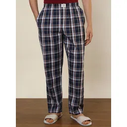 SleepZ by Raymond Checked Pure Cotton Straight-Leg Lounge Pant-picture-13