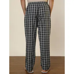 SleepZ by Raymond Checked Pure Cotton Straight-Leg Lounge Pant image 2