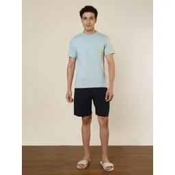 SleepZ by Raymond Cotton Round Neck T-Shirt & Shorts Night Suit-picture-20