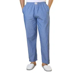 Sleepz by Raymond Dark Blue Cotton Printed Regular Fit Pyjama-picture-43