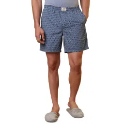 Sleepz by Raymond Dark Blue Pure Cotton Printed Regular Fit Boxers-picture-26
