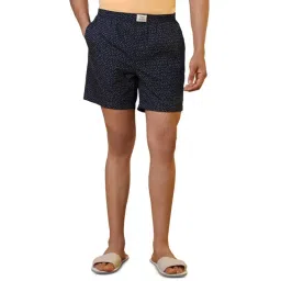 Sleepz by Raymond Dark Blue Pure Cotton Printed Regular Fit Boxers-picture-34