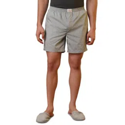 Sleepz by Raymond Medium Grey Pure Cotton Printed Regular Fit Boxers-picture-18