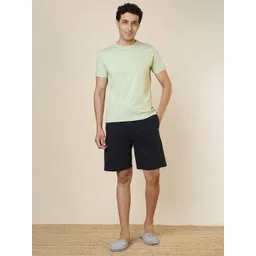 SleepZ by Raymond Men Pure Cotton T-Shirt & Shorts Night Suits-picture-18