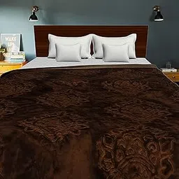 Slickcomfort Super Soft Microfibre Winter Heavy Mink Blanket for Single/Double Bed (Coffee, Single Bed)-picture-17