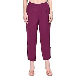 slique apparels Women's Straight Fit Formal Pants with Side Pockets-picture-29