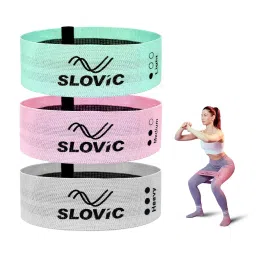 SLOVIC Fitness Fabric Resistance Bands | Anti-Slip Mini Loop Resistance Bands for Calisthenics | with Workout Guide for Glutes, Hip, Thigh, Arms & Leg Workout-picture-19