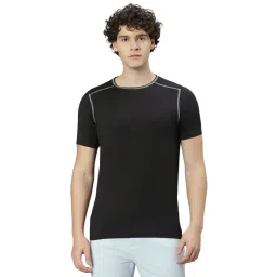 Slowave Black Regular Fit Crew T-Shirt-picture-20