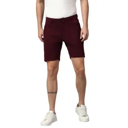Slowave Maroon Regular Fit Shorts-picture-14