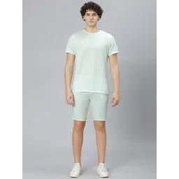 Slowave Men Pin Tuck T-Shirt With Shorts Tracksuit-picture-12