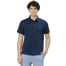 Slowave Navy Regular Fit Shirt-picture-29
