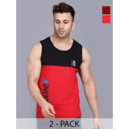 SLOWLORIS Men 2 Colourblocked Applique Slim Fit T-shirt-picture-19