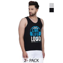 SLOWLORIS Men 2 Colourblocked Applique Slim Fit T-shirt-picture-10