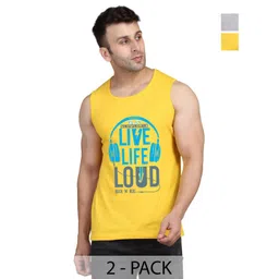 SLOWLORIS Men 2 Printed Hooded Pockets Slim Fit T-shirt-picture-26