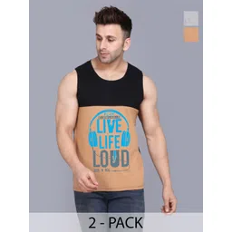 SLOWLORIS Men 2 Printed Hooded Pockets Slim Fit T-shirt-picture-24