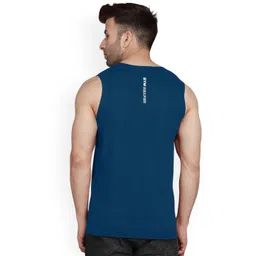 Slowloris Men Pack of 2 Blue & Beige Printed Cotton Fabric Inner vest image 5