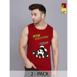 Slowloris Men Pack Of 2 Graphic Printed Bio Wash Innervest-picture-11