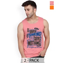 SLOWLORIS Men Pack of 2 Printed Bio-Wash Combed Cotton Innerwear Gym Vest-picture-24