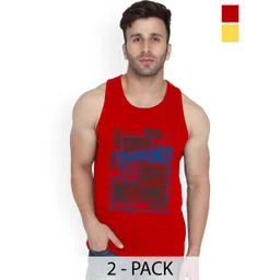Slowloris Men Pack Of 2 Printed Bio-Wash Combed Cotton Innerwear Vest-picture-20