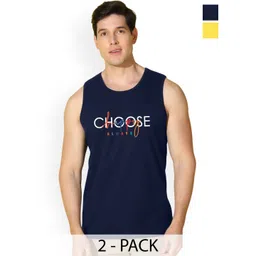 Slowloris Men Pack Of 2 Printed Bio-Wash Combed Cotton Innerwear Vest-picture-38