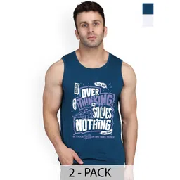 SLOWLORIS Men Pack of 2 Printed Bio-Wash Combed Cotton Innerwear Vests-picture-17