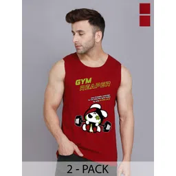 Slowloris Men Pack of 2 Printed Bio-Wash Innerwear Vest-picture-16