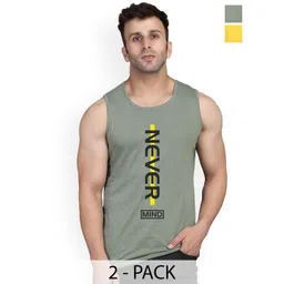 SLOWLORIS Men Pack of 2 Printed Bio-Washed Cotton Innerwear Vest-picture-31