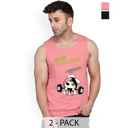 Slowloris Men Pack of 2 Printed Cotton Innerwear Vest-picture-31