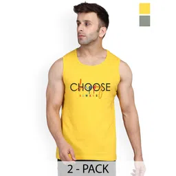 SLOWLORIS Men Pack of 2 Typography Printed Bio-Wash Innerwear Vest-picture-14